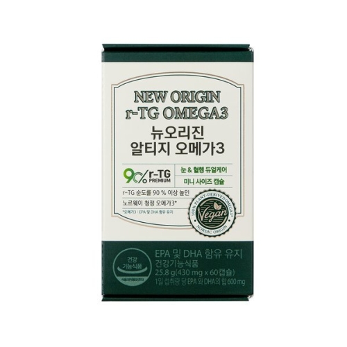 뉴오리진 식물성 rTG 비건 오메가3 750mg 30캡슐