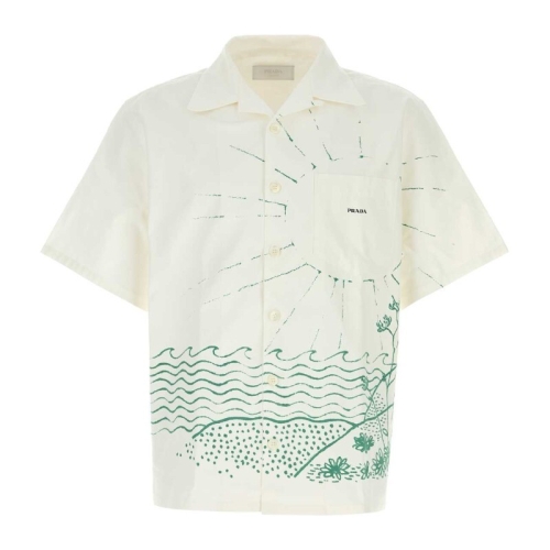 프라다 긴팔 셔츠 UCS414SUMO184H F0089 WHITE