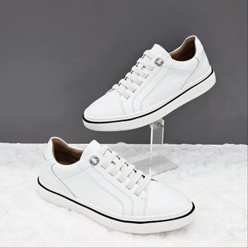 남성 클래식 레더 스니커즈 Y2HF50TG07 BLACK 4SD JJ_이미지