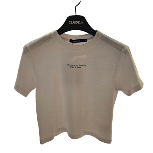 클라이드앤 여성 크롭 골지 반팔 티셔츠 FPBTS722F