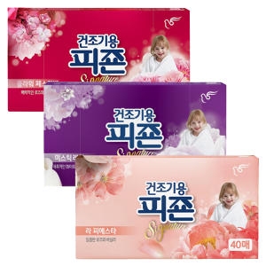 피죤 건조기용 시그니처 플라워페스티벌 40매 (1개)