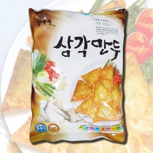 청운식품 삼각군만두2000g 먹기편해 좋은 삼각모양의 철판군만두