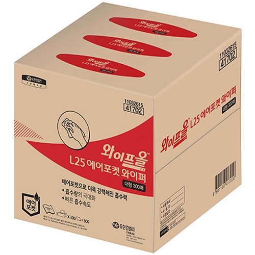 유한킴벌리 와이프올 L25 에어포켓 와이퍼 대형이미지입니다. 누르면 해당 게시물로 새창이동합니다.