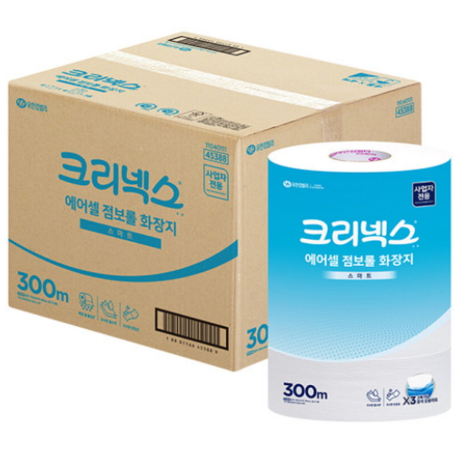 크리넥스 ㅤ에어셀 점보롤 화장지 스마트 300m *16롤_이미지