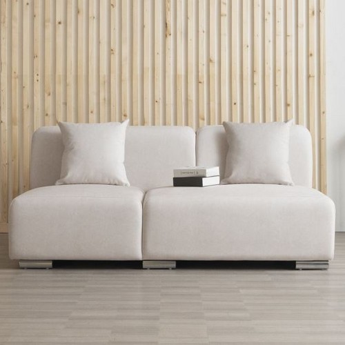 에보니아 텐더 모듈 기본형 아쿠아스웨이드텍스 패브릭 소파 3인용 (스툴포함)_이미지