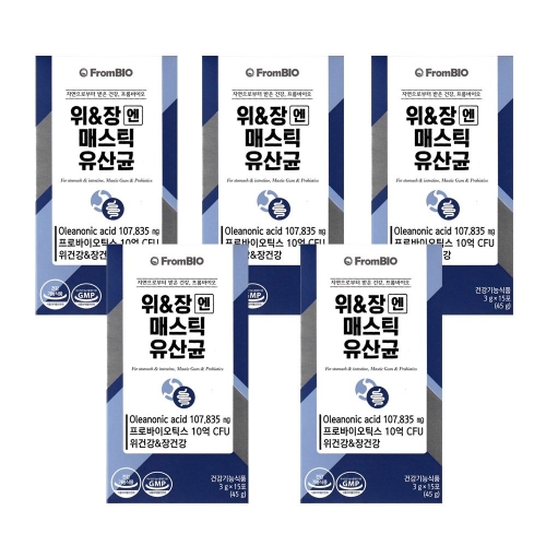 프롬바이오 위장엔 매스틱 유산균 15포 (5개)