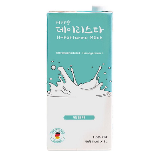 F+S Milch 데이리스타 밀쉬 저지방 우유 1L (멸균) (12개)_이미지