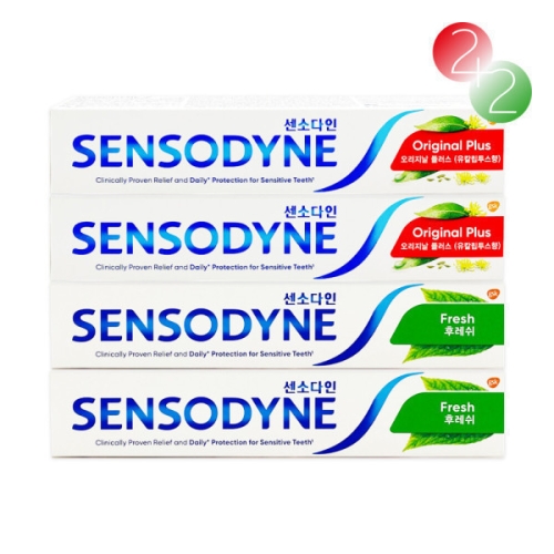 글락소스미스클라인 센소다인 오리지널 플러스 100g 2개 + 후레쉬민트 100g 2개 [1세트]