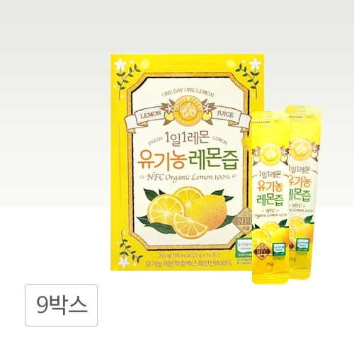 홀푸드코리아 홀베리 1일1레몬 유기농 레몬즙 25g 14포 (9개)
