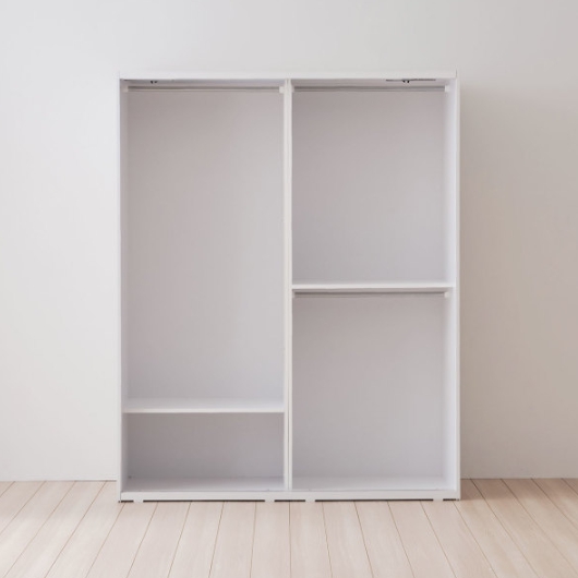 라자가구 위드 뉴빅 화이트 행거형 슬라이딩 옷장 1600_이미지