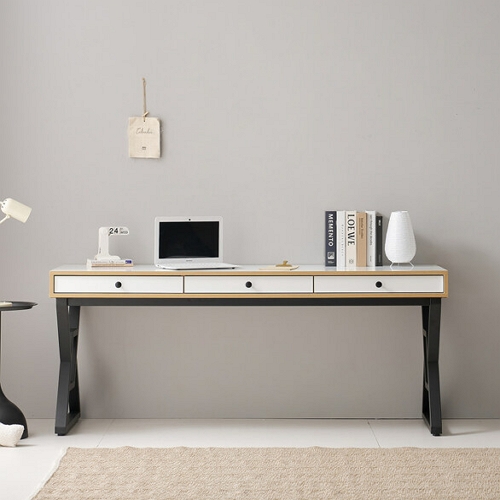 로쏘 루크 디자인 철제 수납 책상 (1800x600)_이미지