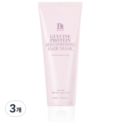 벤튼 글라이신 단백질 딥컨디셔닝 헤어팩 220ml (3개)_이미지