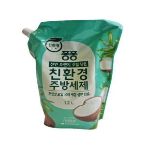 LG생활건강 퐁퐁 친환경 주방세제 코코넛 리필 1.2L (1개)
