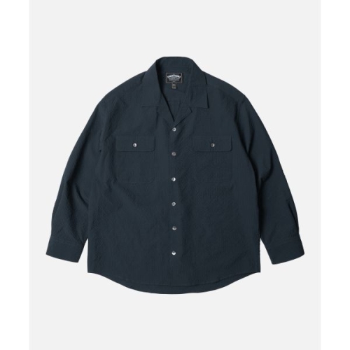 �þĿ FRIZMWORKS ��������� OPEN COLLAR SOLID SHIRT _ NAVY 232733