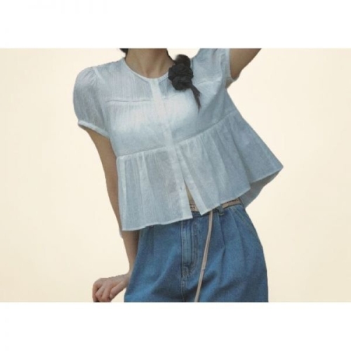 틸아이다이 Shirring blouse TISU03BL07_Ivory_이미지