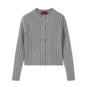 구찌 HEP 리브 소프트 울 캐시미어 가디건 850583 XKFAZ 1176