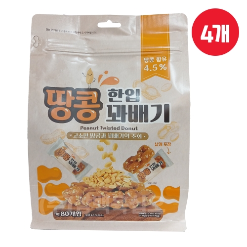 유앤아이트레이드 땅콩 한입 꽈배기 520g (4개)_이미지