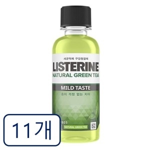 존슨앤존슨 리스테린 내추럴 그린티 마일드 100ml (11개)