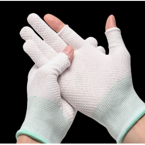 미끄럼방지 작업용 2구 터치 반장갑 (12켤레)_이미지