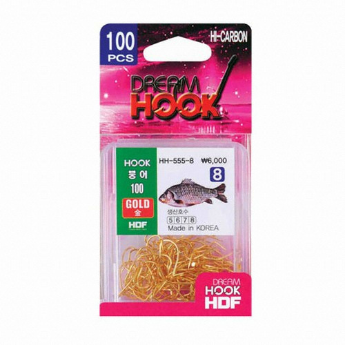 해동조구사 HDF HH-555 드림훅 붕어 금색 100