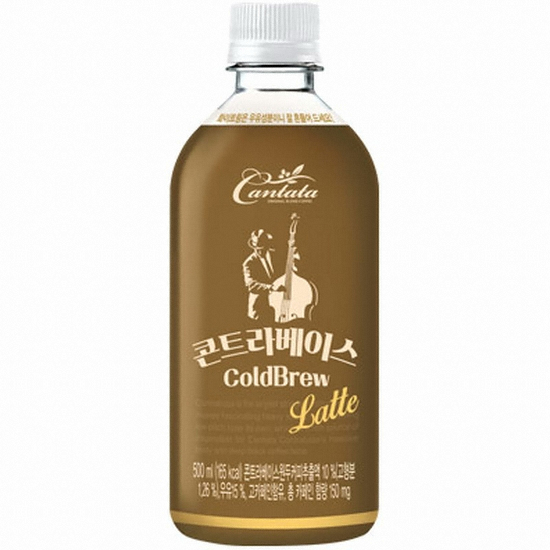 롯데푸드 칸타타 콘트라베이스 콜드브루 라떼 500ml (18개)_이미지