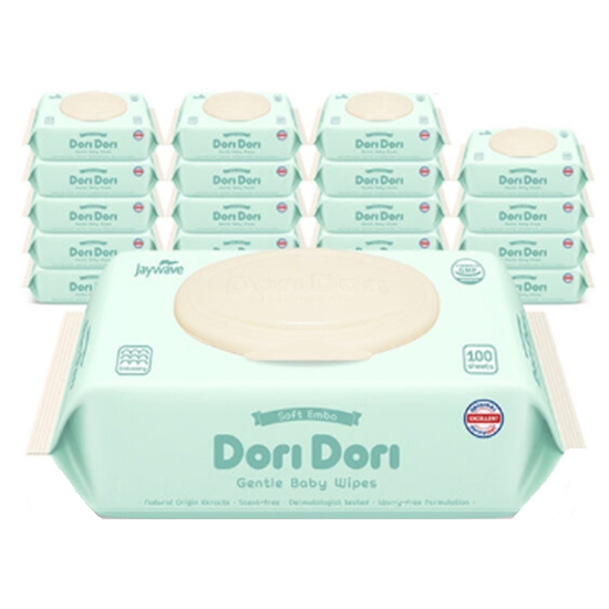 도리도리 소프트엠보 물티슈 캡형 100매 (20팩)_이미지