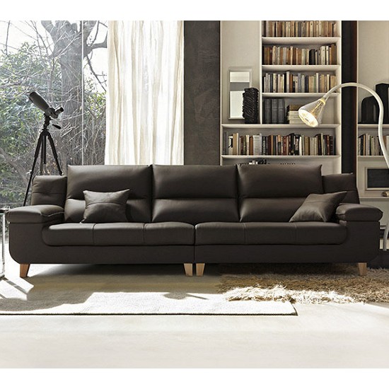 동서가구 MIGAH 라텍스탑 천연면피 가죽소파 4인용 (스툴별도)_이미지