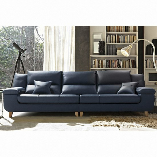 동서가구 MIGAH 라텍스탑 천연면피 가죽소파 4인용 (스툴별도)_이미지