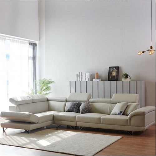 우아미가구  베소 코너 카우치 무빙헤드 가죽 소파 6인용