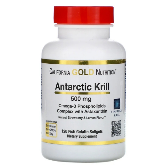 캘리포니아골드뉴트리션 남극 크릴오일 500mg 120캡슐 (해외) (3개)