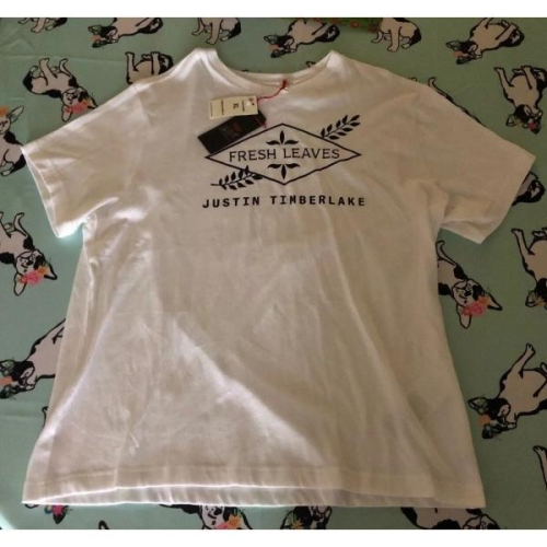 리바이스바디웨어 14580822 Fresh Leaves Justin Timberlake 티셔츠 100% 코튼 사이즈 XL 새상품 택 있음
