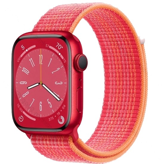 APPLE 워치 시리즈8 45mm 레드 알루미늄 (스포츠루프)_이미지