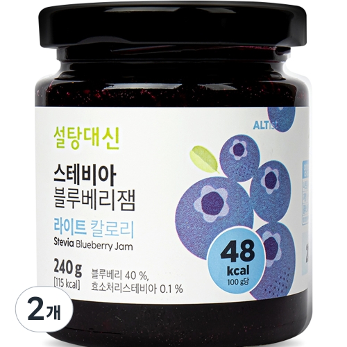  알티스트 설탕대신 스테비아 블루베리잼 240g [2개]