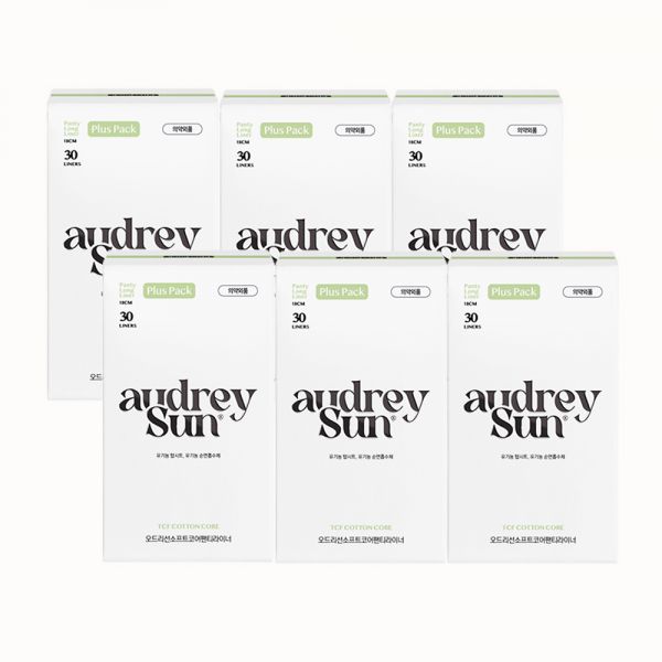 오드리선 코튼코어 팬티라이너 30개 (6팩(180개))