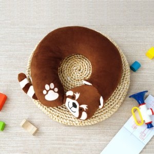 극세사 래서팬더 캐릭터 여행용 목베개 목쿠션