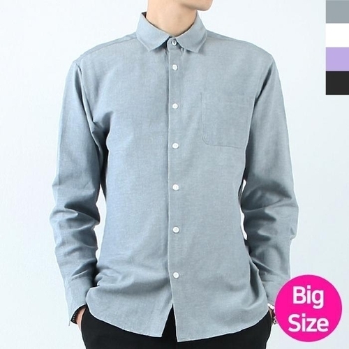 남성 패션 빅사이즈/옥스포드 긴팔남방/95120까지 7341394A