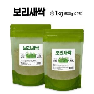  보리새싹 분말 국내산 순수100% 해남 새싹보리 잎 가루 사포나린 OD효소 어린잎 보리순 500g 2팩