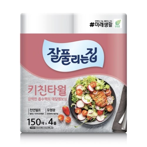 잘풀리는집 키친타월 150매 (4입) (6팩(24입))_이미지