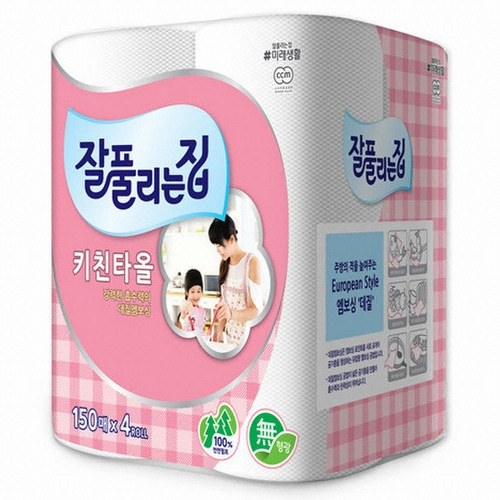 잘풀리는집 키친타월 150매 (4입) (6팩(24입))_이미지
