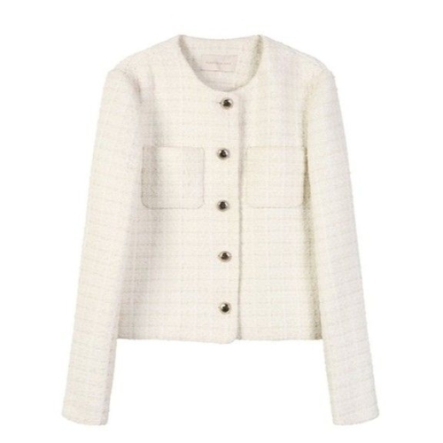 아이올리 플라스틱아일랜드 여성 라운드넥 아웃포켓 울트위드 자켓 PR4WJ061