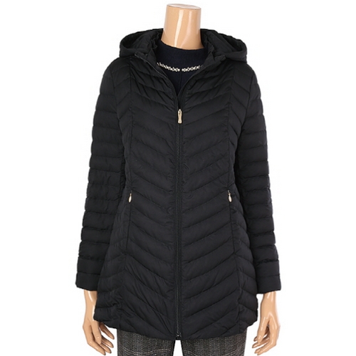 크로커다일레이디 후드 탈부착 중기장 경량 오리털 패딩 CLAWDW902_이미지