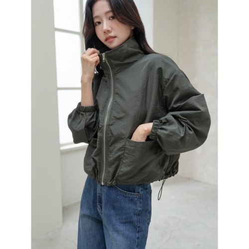 키첼 하이넥 집업 데일리 스트링 집업 자켓_H25CJ002H_이미지