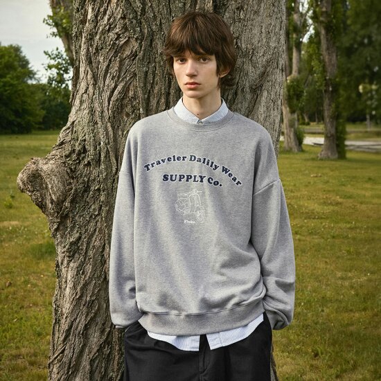 플루크(FLUKE) 바이크 트래블 맨투맨 티셔츠 FMT3078