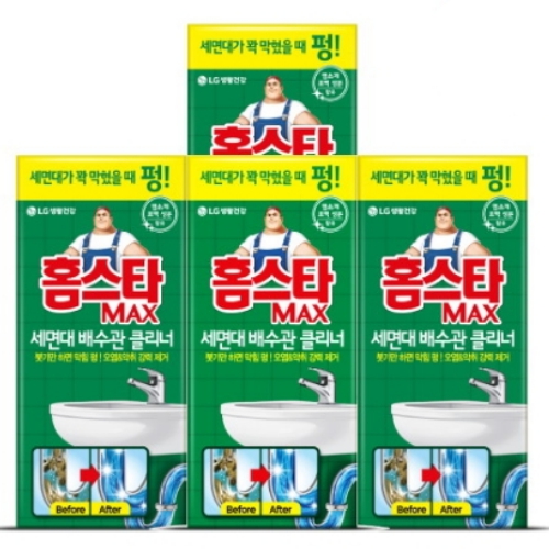 홈스타 맥스 세면대 배수관 클리너 230ml (4개)_이미지