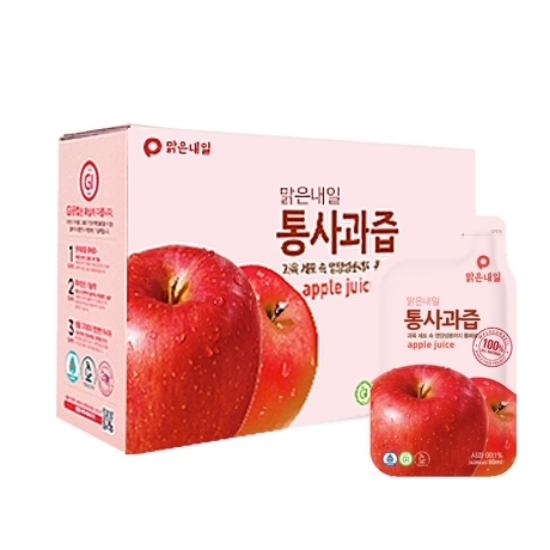 맑은내일 통사과즙 80ml 30포 (2개)