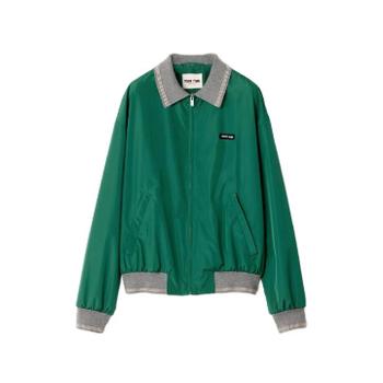 미우미우 ribbed knit zip bomber jacket ML1420SOOO18VS