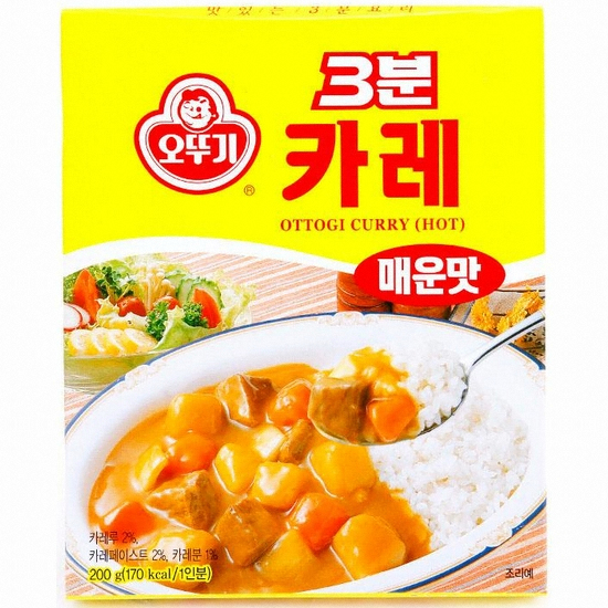 오뚜기 3분 카레 매운맛 200g이미지입니다. 누르면 해당 게시물로 새창이동합니다.