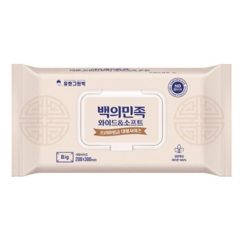 백의민족 물티슈 캡형 60매