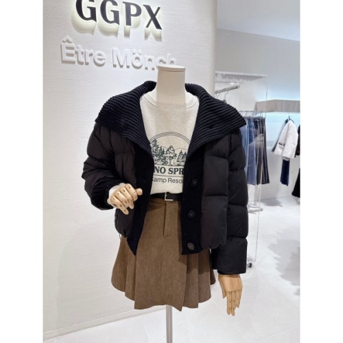 TBJ 알로 니트배색 숏패딩 G P012B_이미지