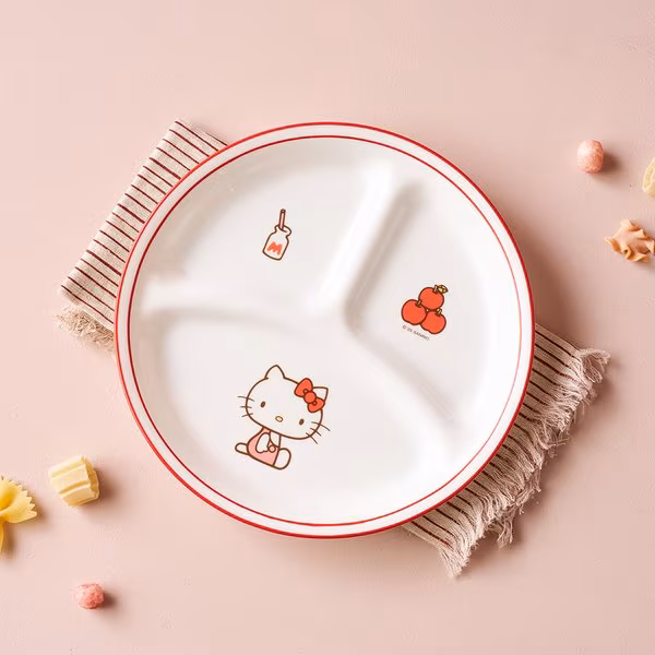  모던하우스 코렐 헬로키티 삼절접시 22cm